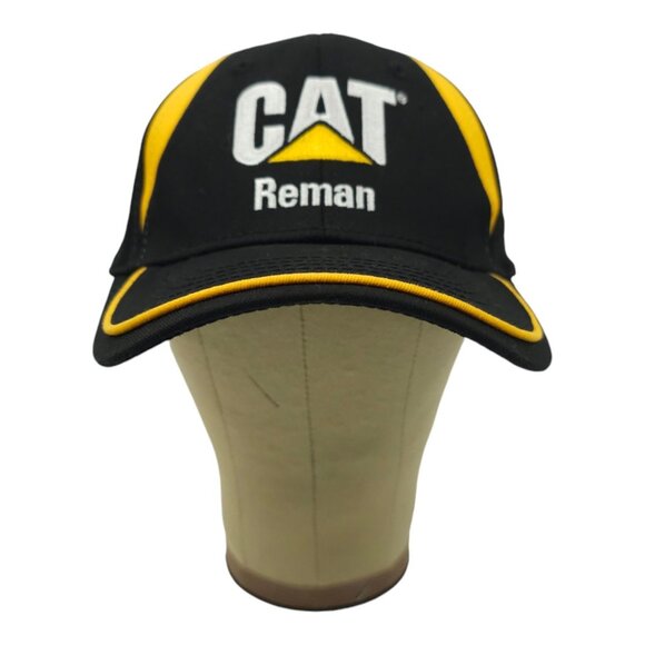 Caterpillar CAT Reman Embroidered Logo Tuck Strap Cap Trucker Baseball Hat NEW - Picture 9 of 13